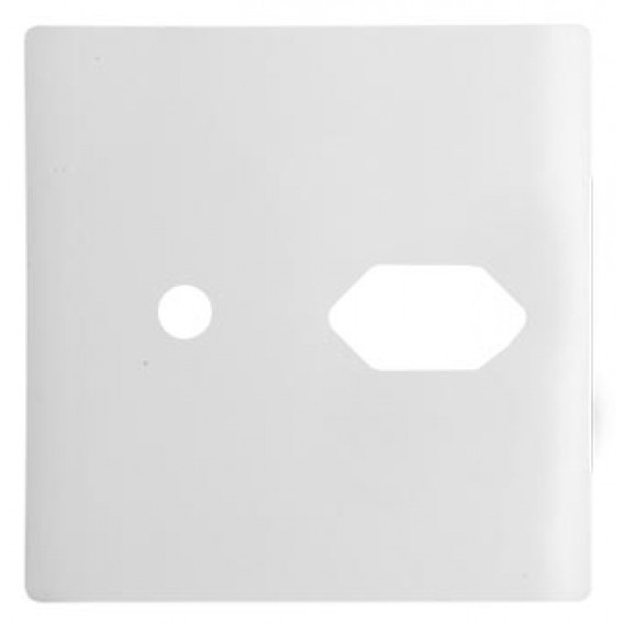 Placa 4x4 1 Furo + 1 Tomada - Novara Branca Brilhante